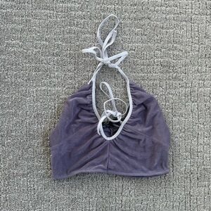 Urban Outfitters Purple Halter Crop Top
